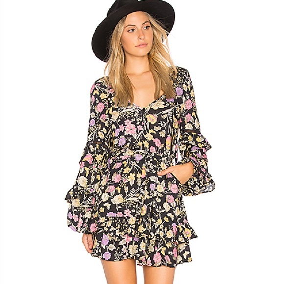 Nwt Spell Sayulita Frill Mini Dress 